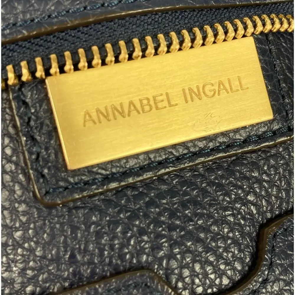 ANNABEL INGALL Leather Daisy Stud Tote in Navy - $465.